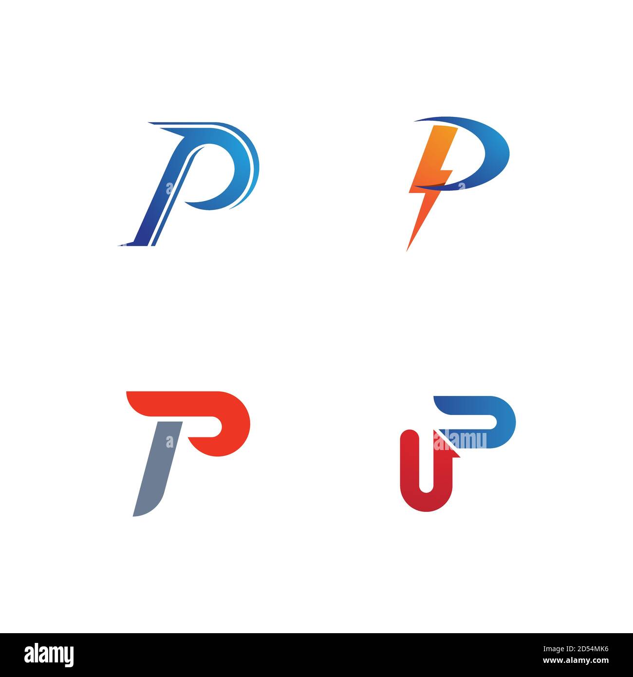 P logo and symbol vector template design Stock Vector
