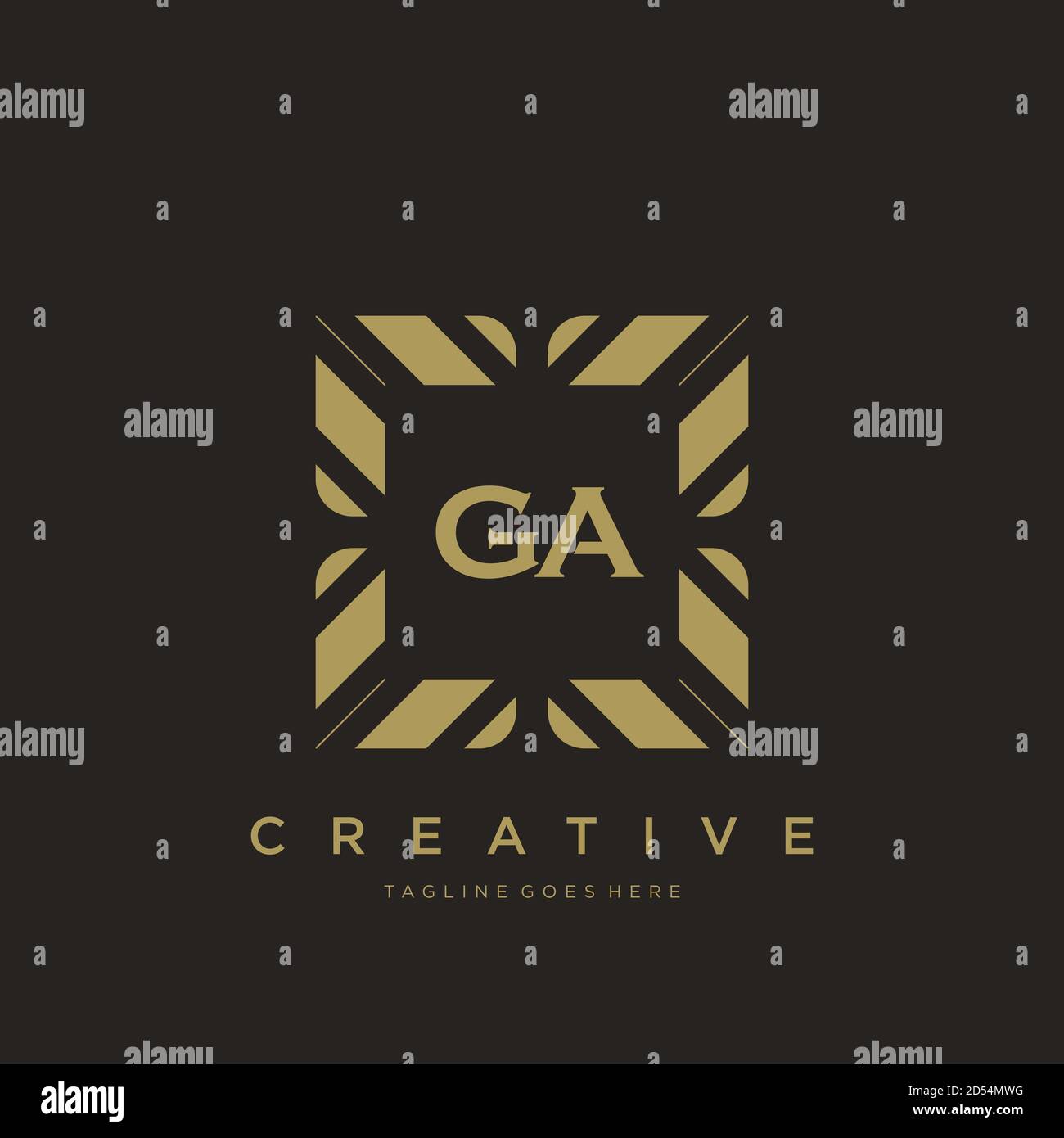 initial letter luxury ornament monogram logo template vector Stock Vector