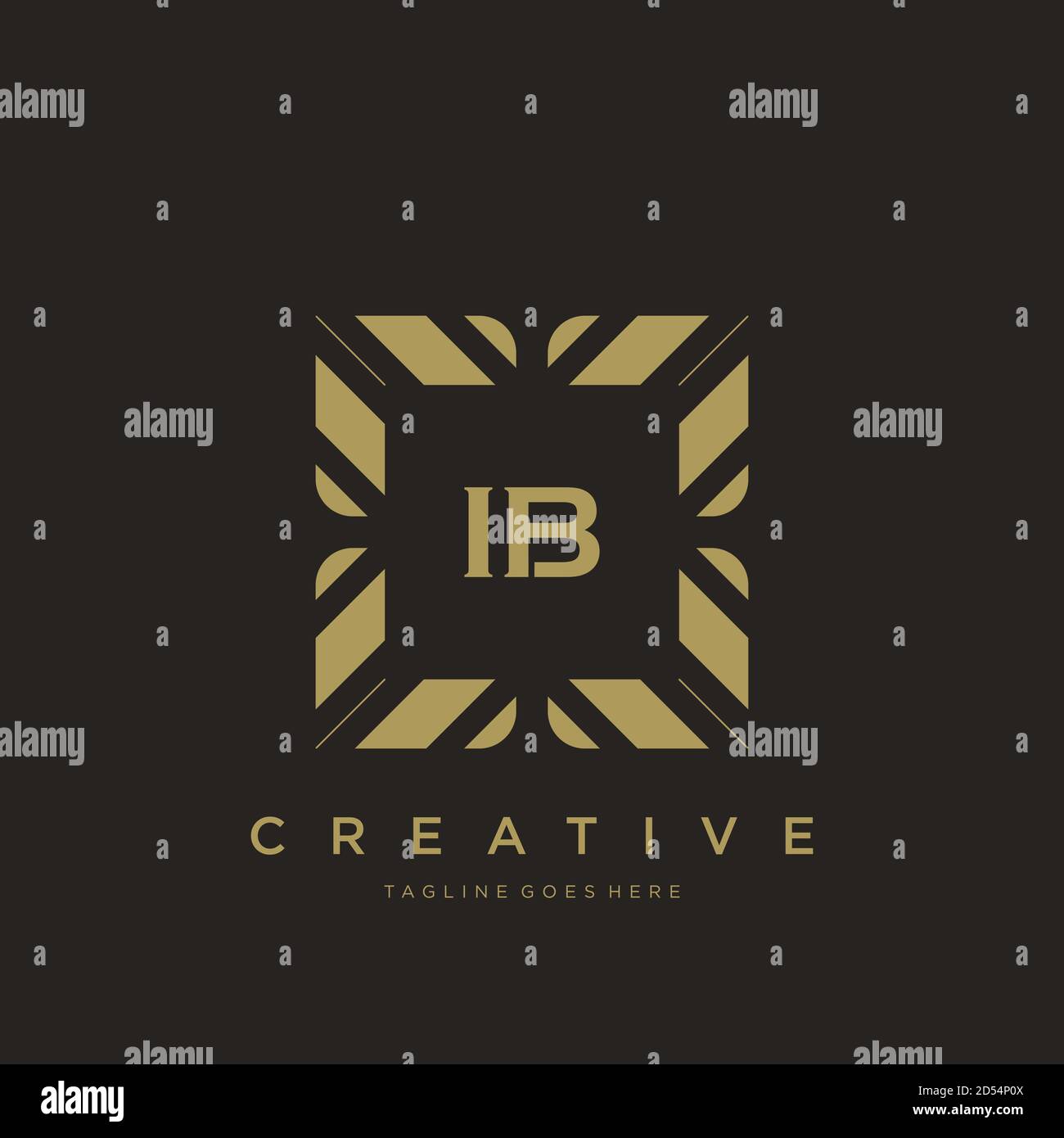 initial letter luxury ornament monogram logo template vector Stock Vector