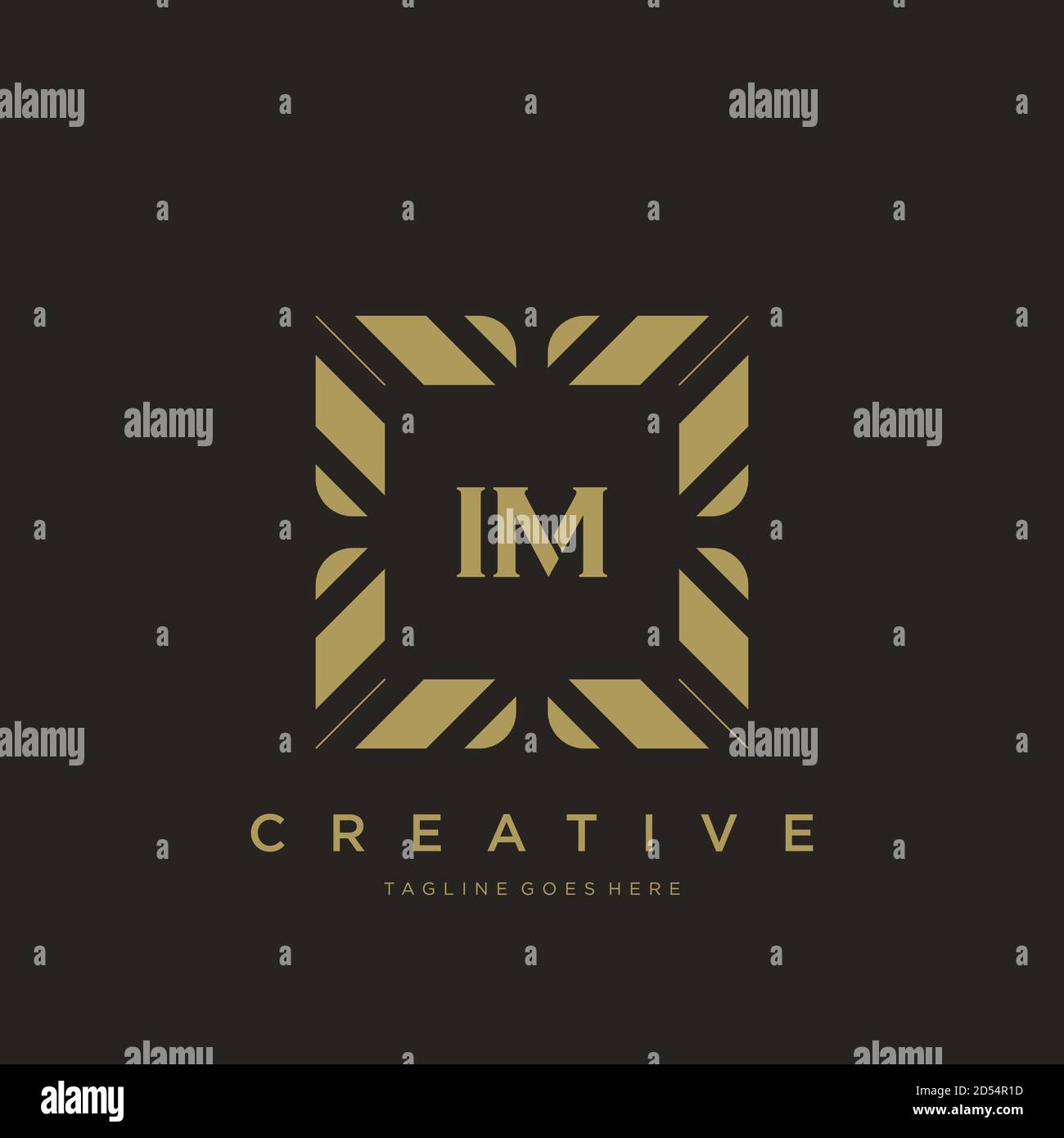 initial letter luxury ornament monogram logo template vector Stock Vector