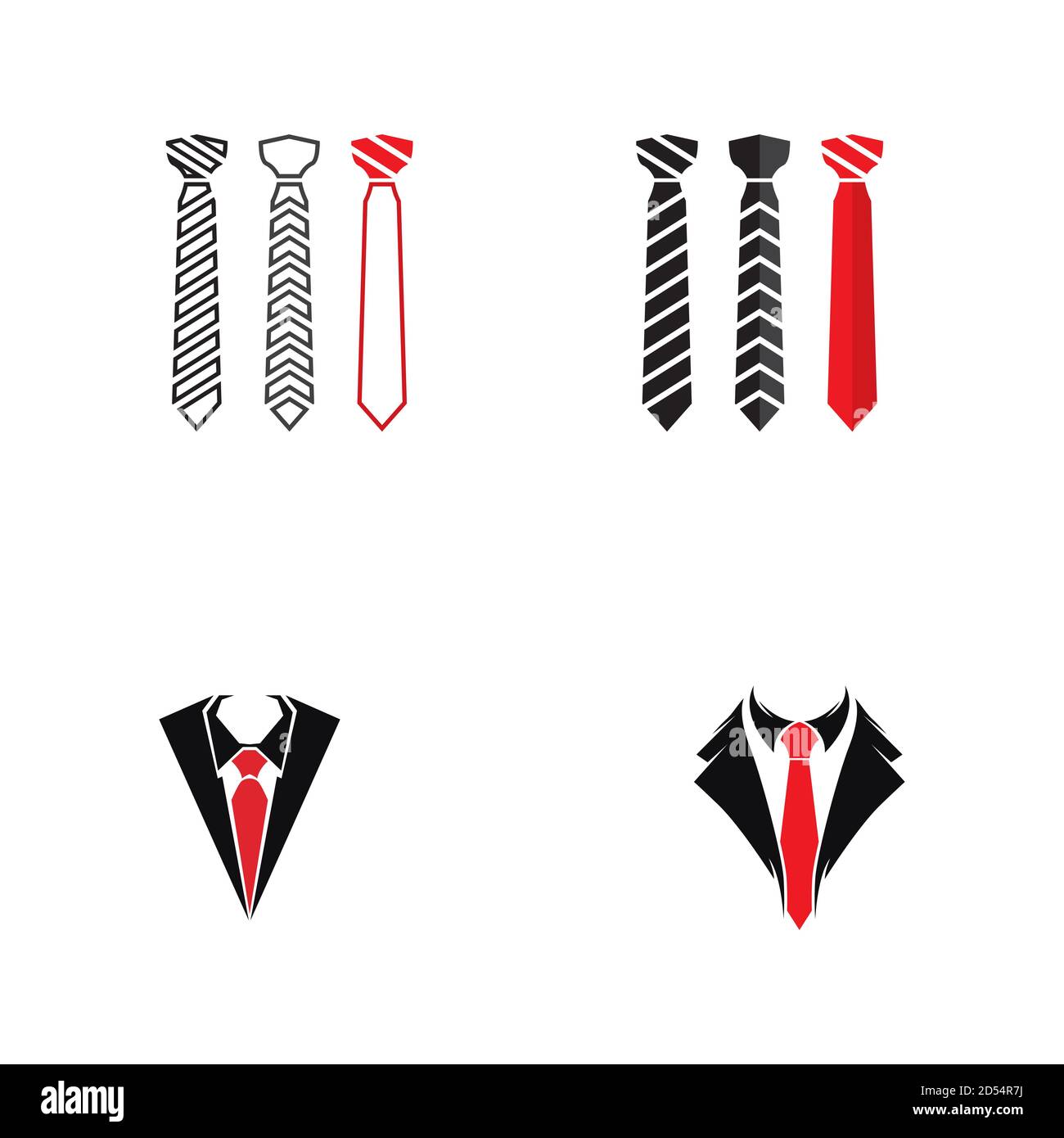 Vector coat tie for business Stock Vector