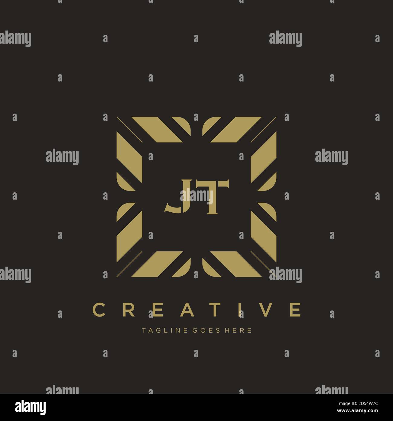 initial letter luxury ornament monogram logo template vector Stock Vector
