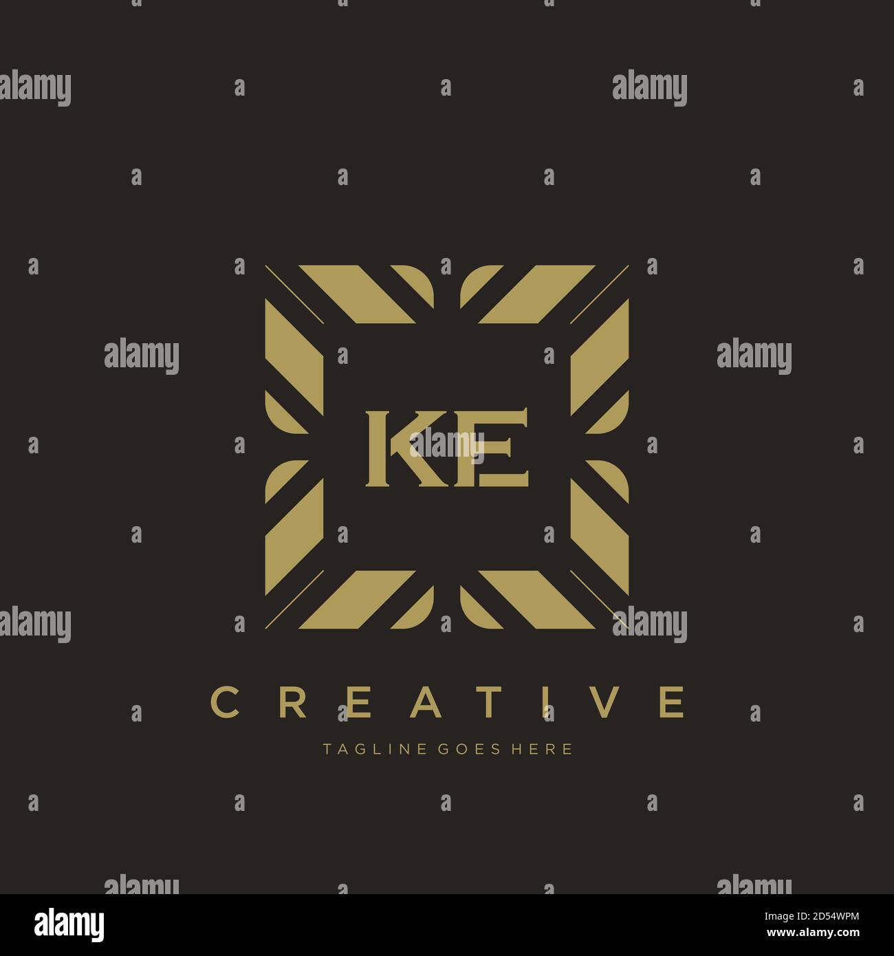 initial letter luxury ornament monogram logo template vector Stock Vector