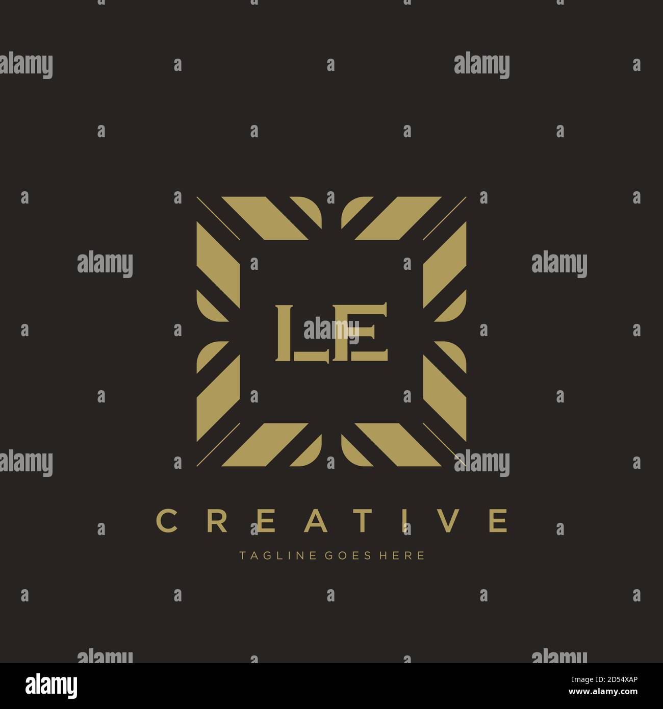 initial letter luxury ornament monogram logo template vector Stock Vector