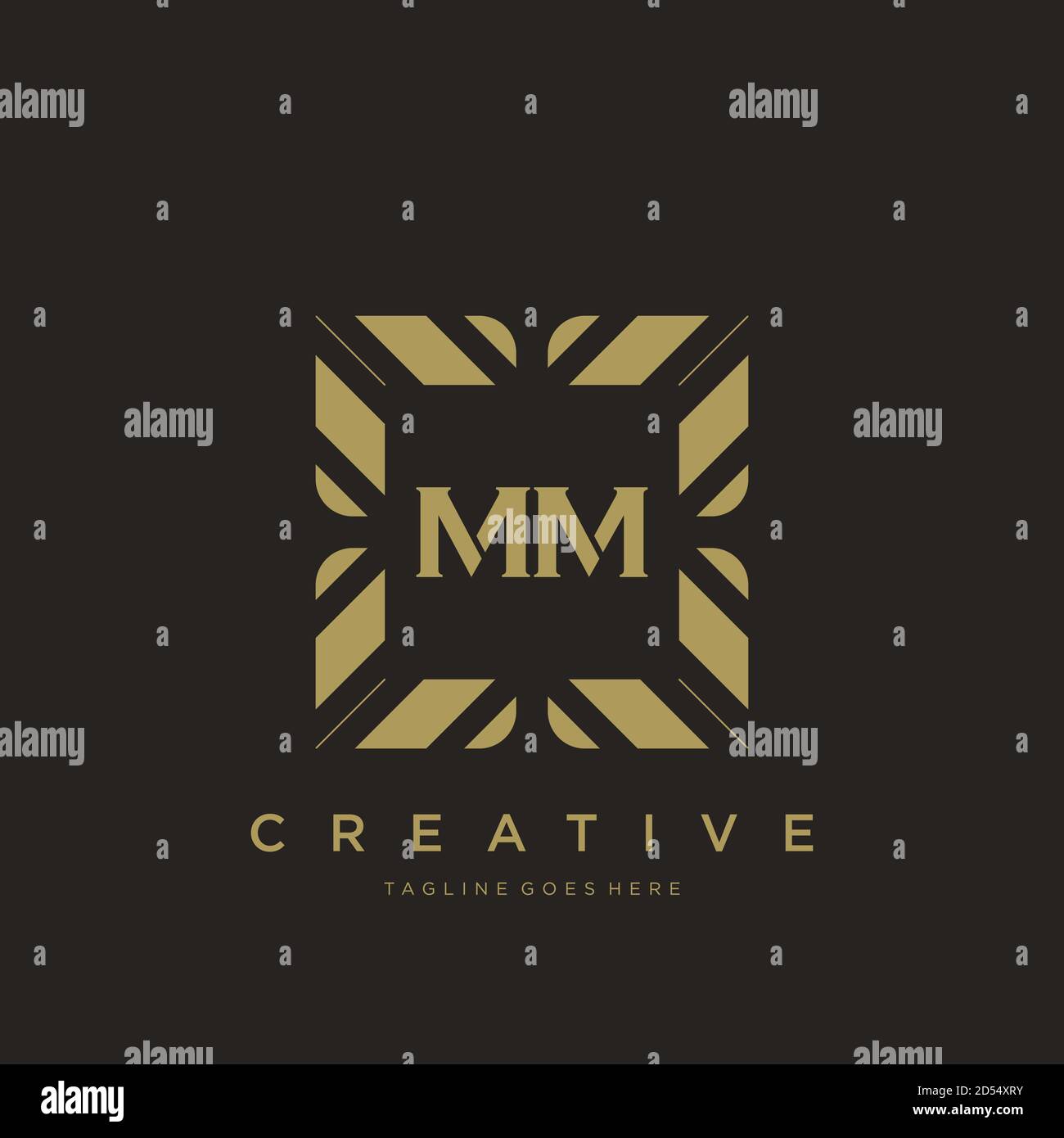 initial letter luxury ornament monogram logo template vector Stock Vector
