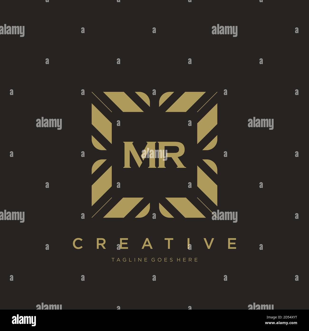 initial letter luxury ornament monogram logo template vector Stock Vector