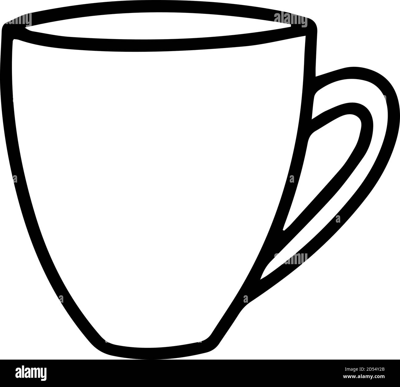 Mug isolated on a white background. Doodle Stock Vector Image & Art - Alamy
