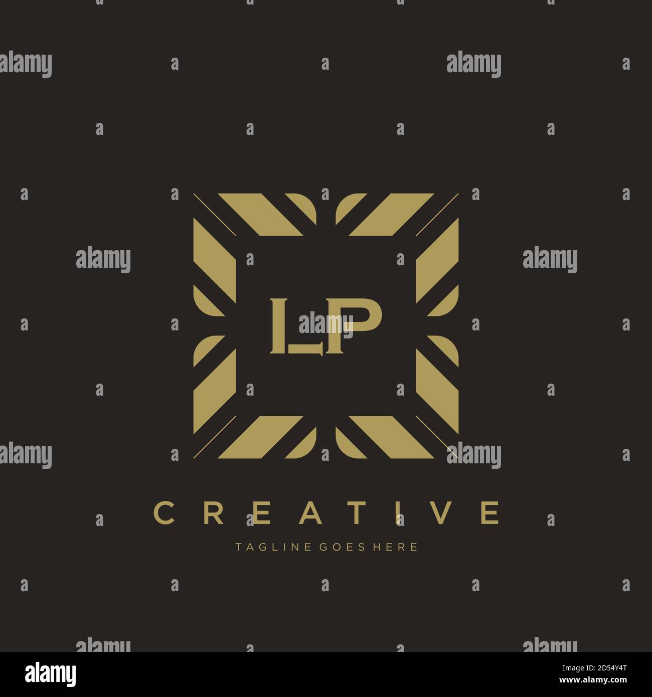 initial letter luxury ornament monogram logo template vector Stock Vector