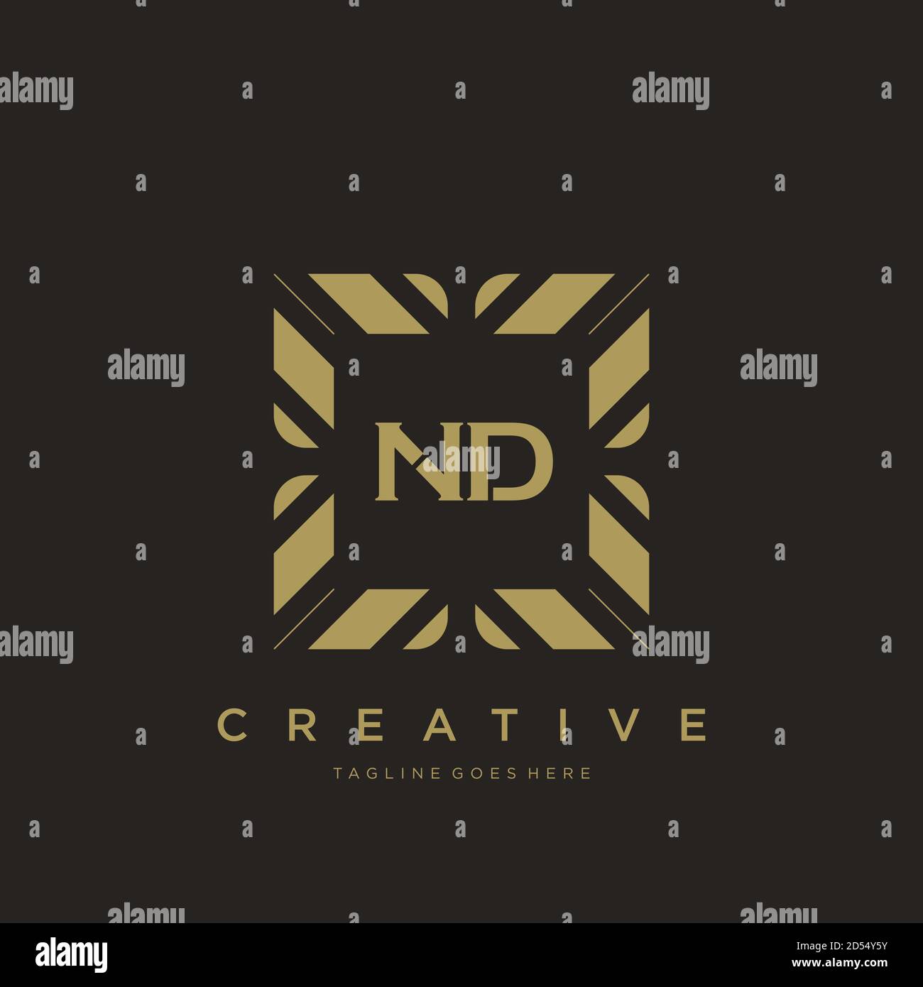initial letter luxury ornament monogram logo template vector Stock Vector