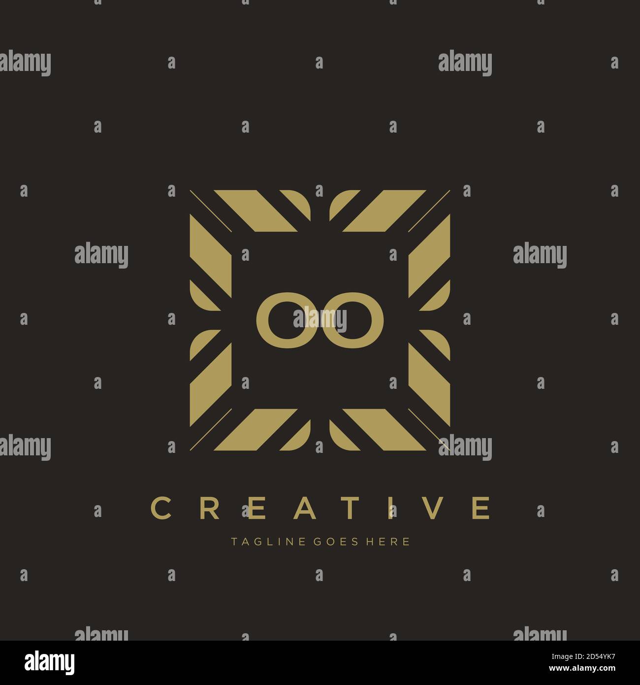 initial letter luxury ornament monogram logo template vector Stock Vector