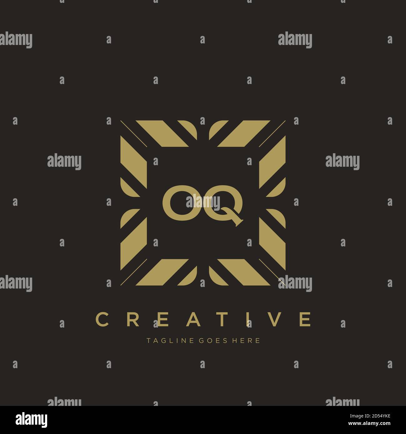 initial letter luxury ornament monogram logo template vector Stock Vector