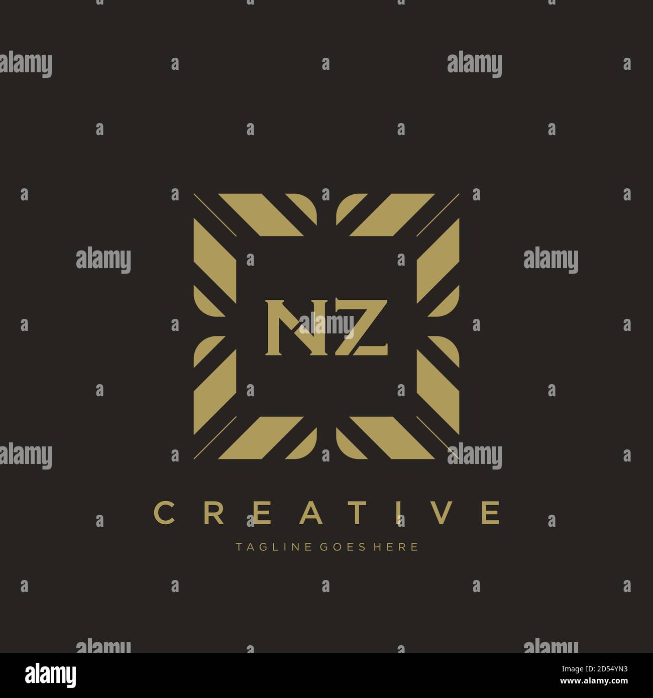 initial letter luxury ornament monogram logo template vector Stock Vector