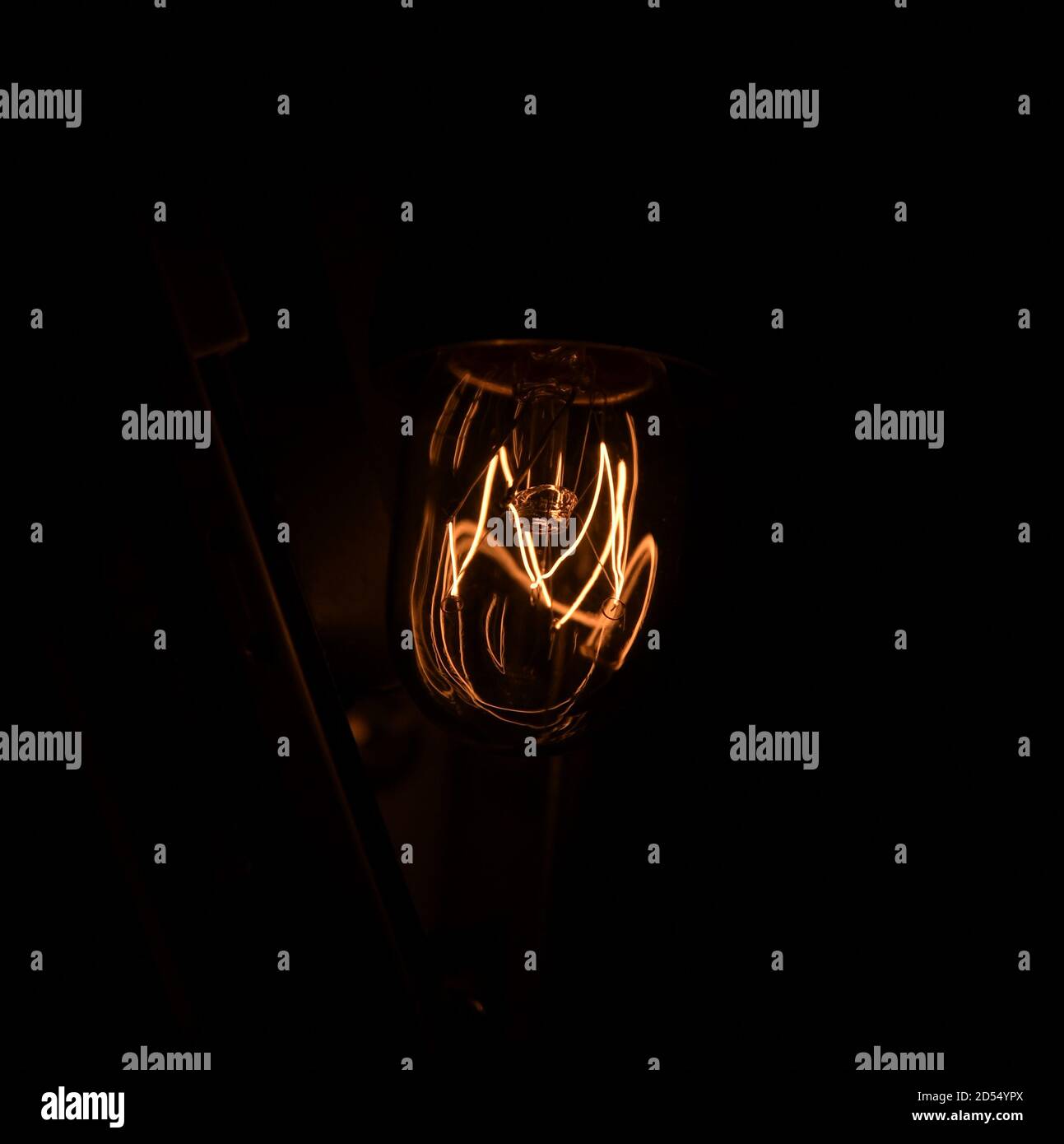 Photo of a bulb with low light. Stock Photo