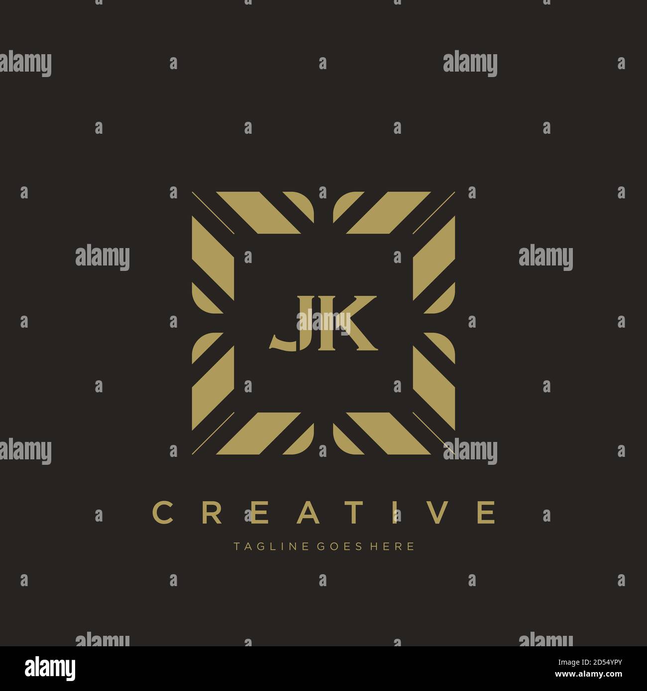 initial letter luxury ornament monogram logo template vector Stock Vector