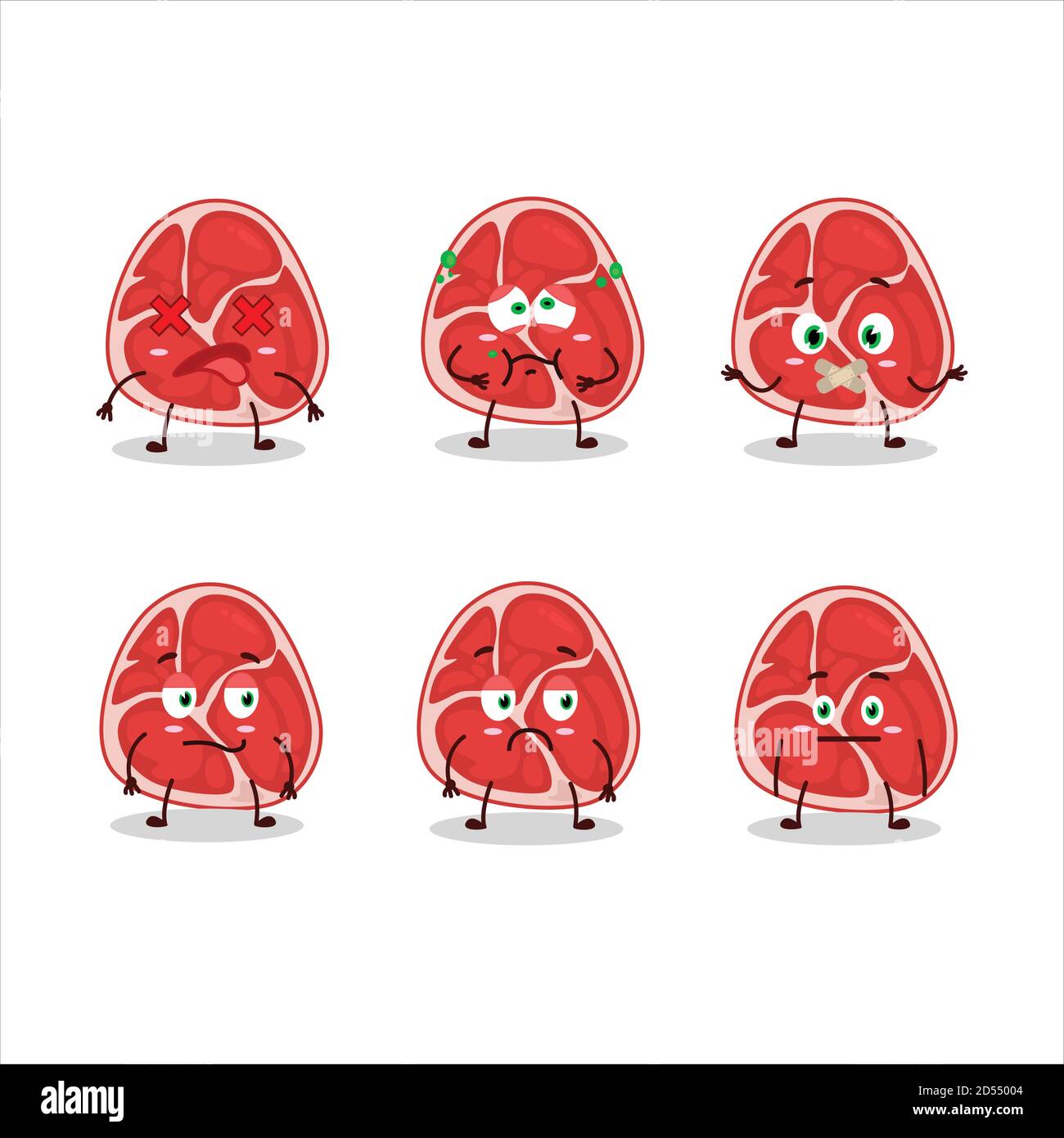 Ham cartoon in character with nope expression Stock Vector Image & Art -  Alamy