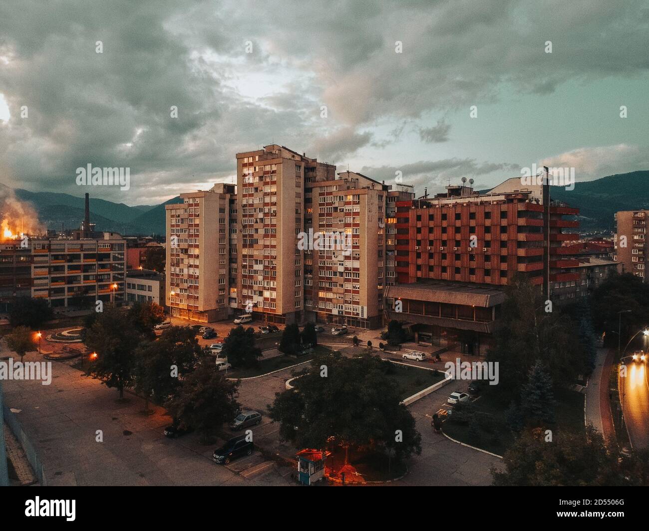 Beautiful shot of buildings in Zenica, Bosnia and Herzegovina Stock Photo
