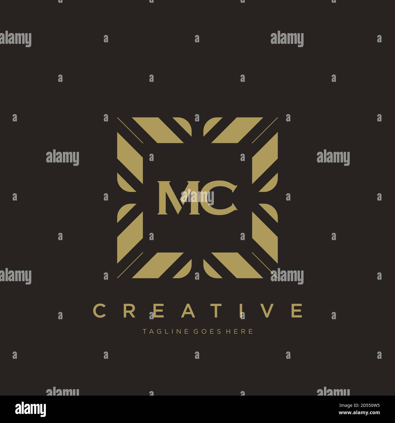 MC initial letter luxury ornament monogram logo template vector Stock Vector