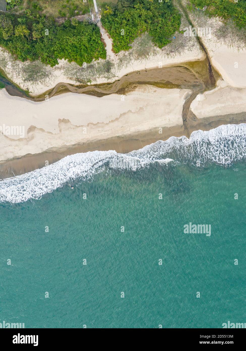 Cheung Sha Wan Beach, as seem from a Drone. Lantau island, Hong Kong Stock Photo