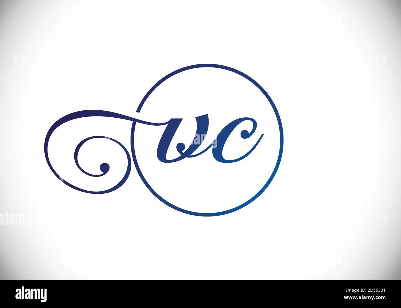 Initial Monogram Letter VC Logo Design Vector Template. Graphic ...