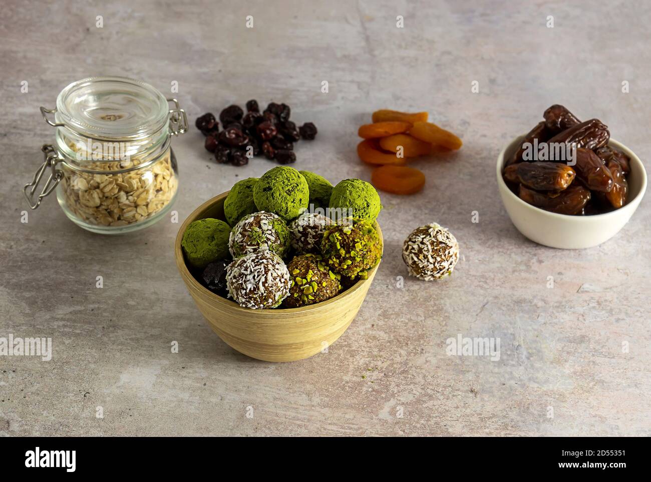 Healthy dessert balls Stock Photo Alamy