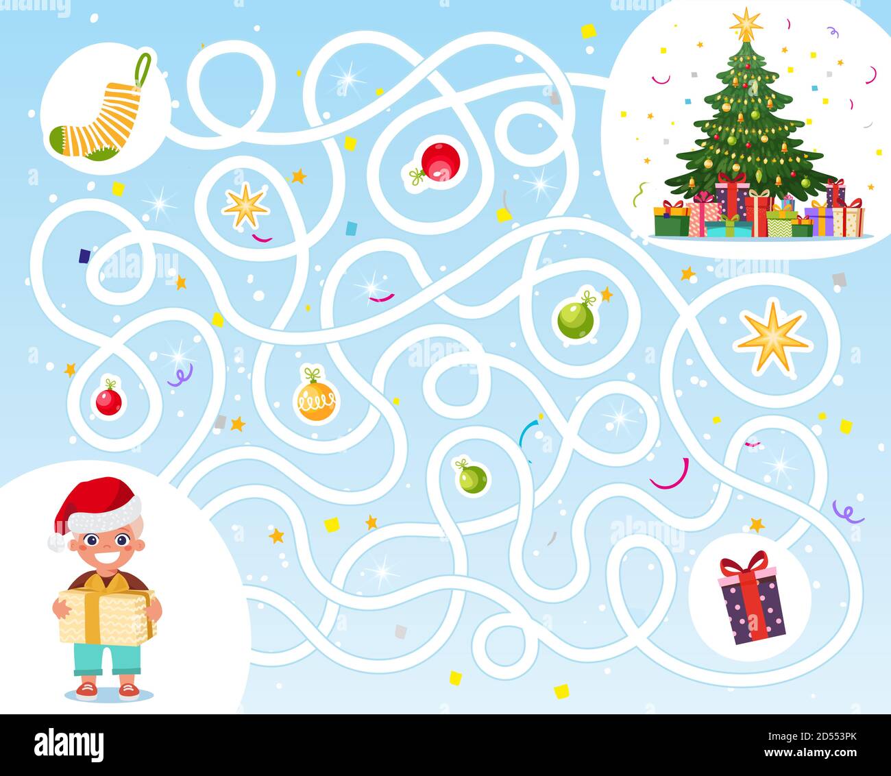 Jouer Christmas 2022 Find Path Game Children High Resolution Stock Photography And Images - Alamy