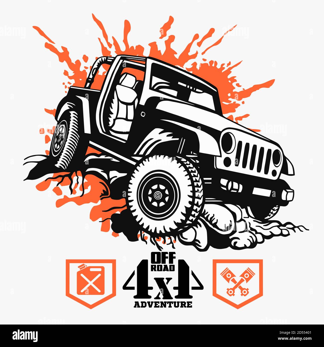 Off Road Auto Logo Emblem Vektor Illustration Outdoor Extreme