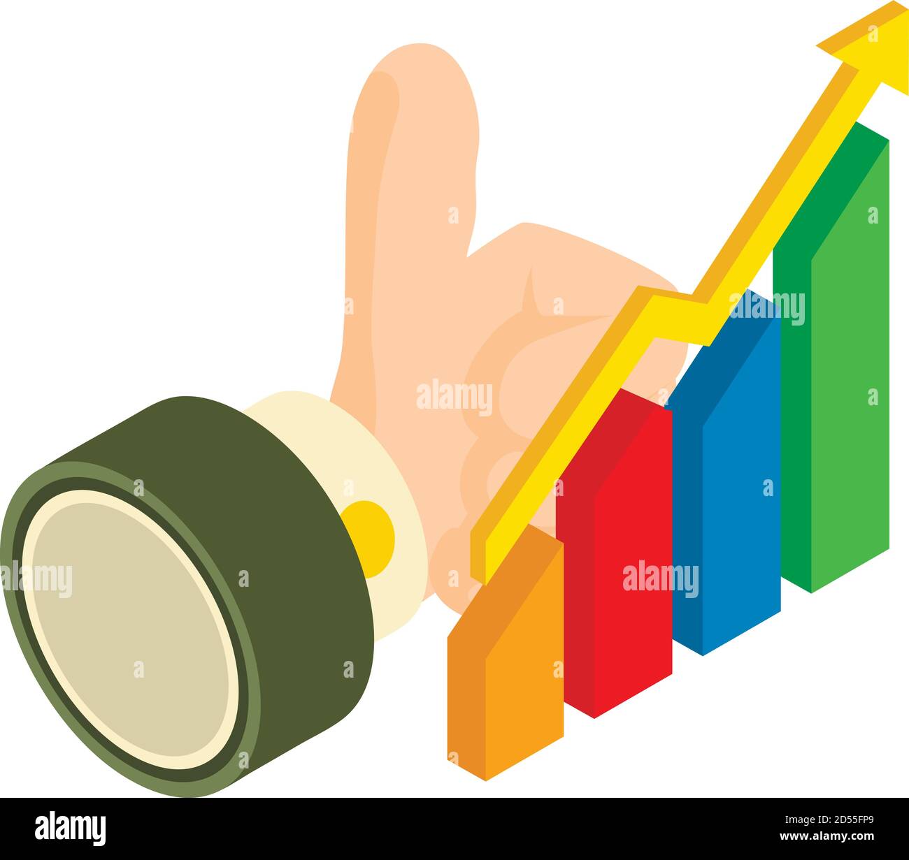 Profit growth business columns Stock Vector Images - Alamy