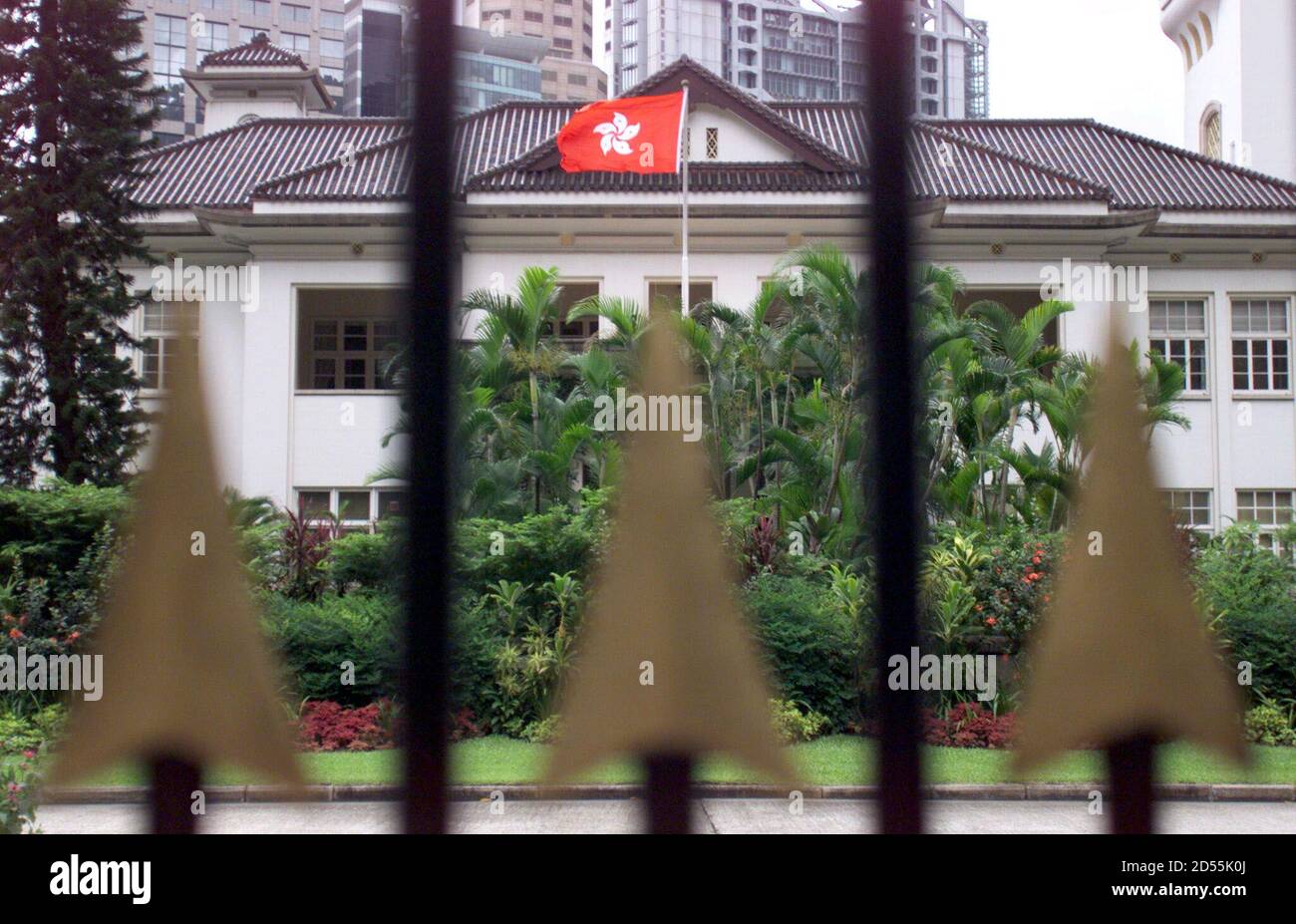 A Flag For The Hong Kong Special Administration Region Flies At The Governor House The Former Residence Of Colonial Governors In The Territory June 22 Hong Kong Government Announced On Thursday A
