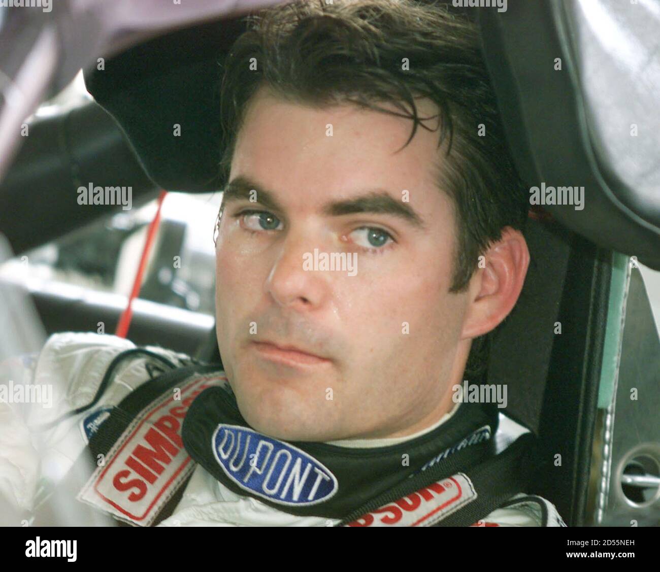 Nascar Driver Jeff Gordon Sits In His Number 24 Dupont Chevrolet February 19 In The Garages As He Prepared To Take Part In Happy Hour The Last Opportunity For Drivers To Practice