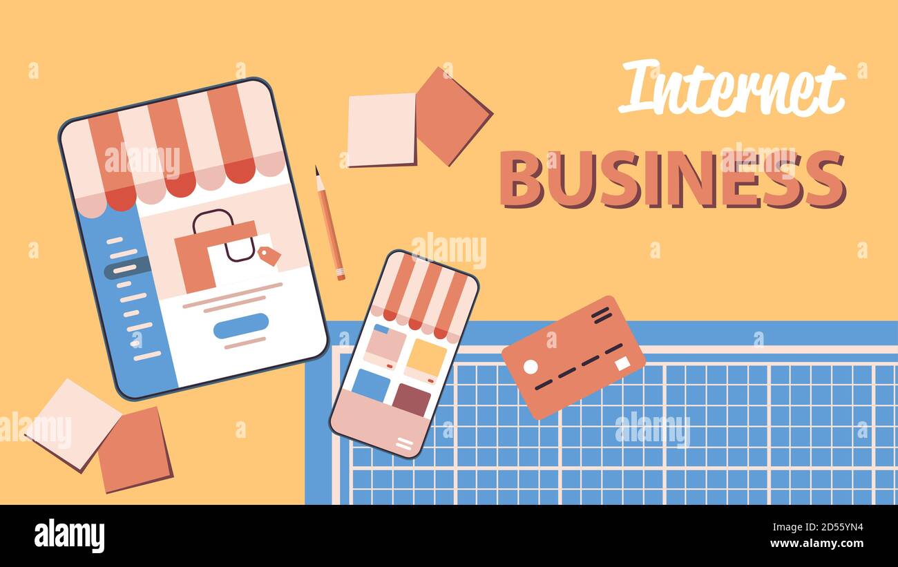 online shopping application on digital devices business e