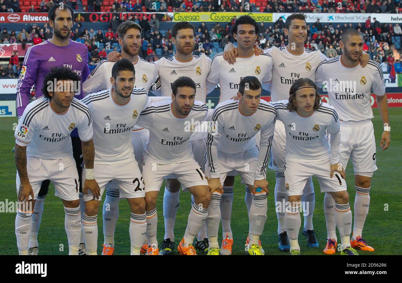 Team  Real Madrid During Liga A  CA Osasuna- Real Madrid  on December14 2013 in Estadio El Sadar  ,Osasuna Photo Laurent Lairys / DPPI Stock Photo