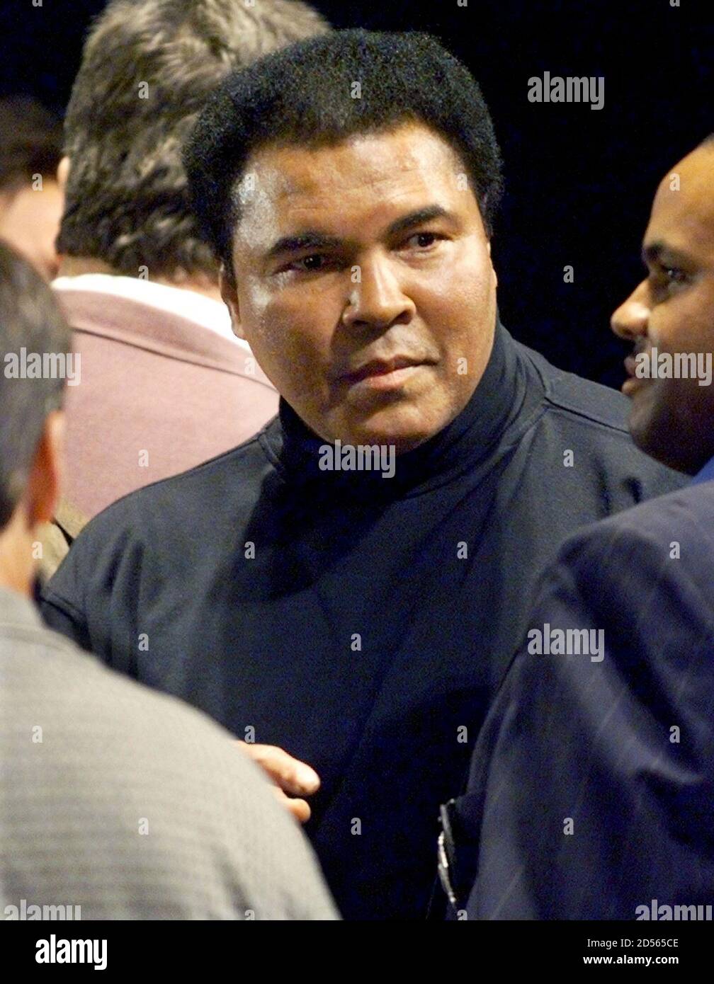 Former Heavyweight Champion Muhammad Ali Attends The Weigh In January 14 For The Upcoming Mike Tyson Francois Botha Fight Tyson Will Meet Botha January 16 In His First Fight Since The Lifting Of