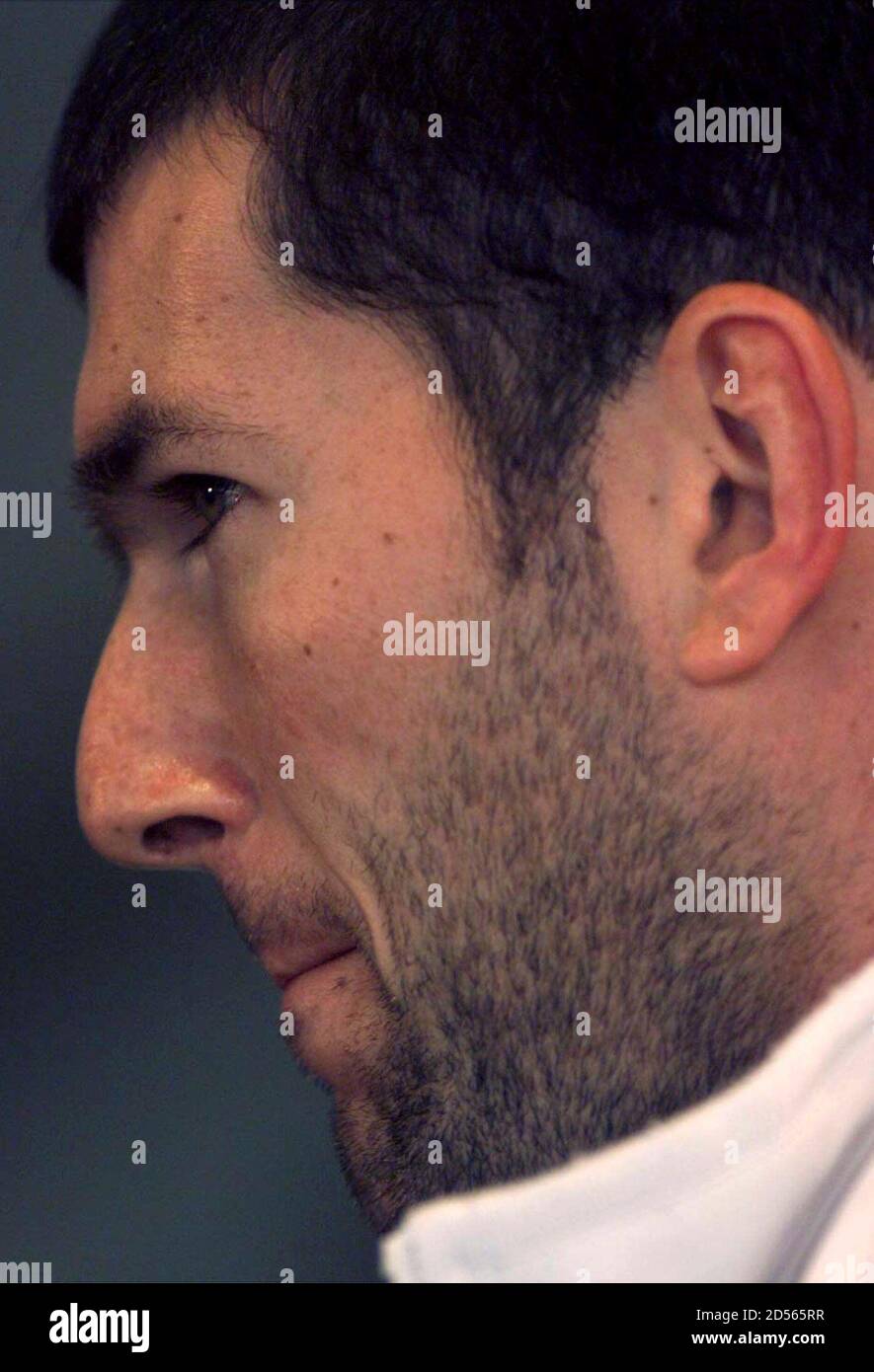 French Football Player Zinedine Zidane Recently Voted World Player Of The Year Listens To Questions From Reporters During A Media Briefing At Wembley Stadium February 9 World Champions France Play England Tomorrow