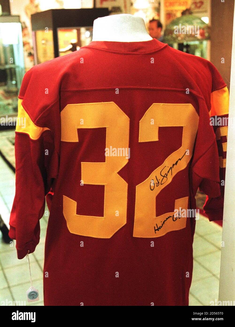 An Football Jersey Autographed By O J Simpson With His Number 32 From The Buffalo Bills Is Shown February 10 During A Media Preview Of Simpson S Property At Butterfield Butterfield Auction House An Football Jersey Autographed By O J Simpson With His Number 32 From The Buffalo Bills Is Shown February 10 During A Media Preview Of Simpson S Property At Butterfield Butterfield Auction House