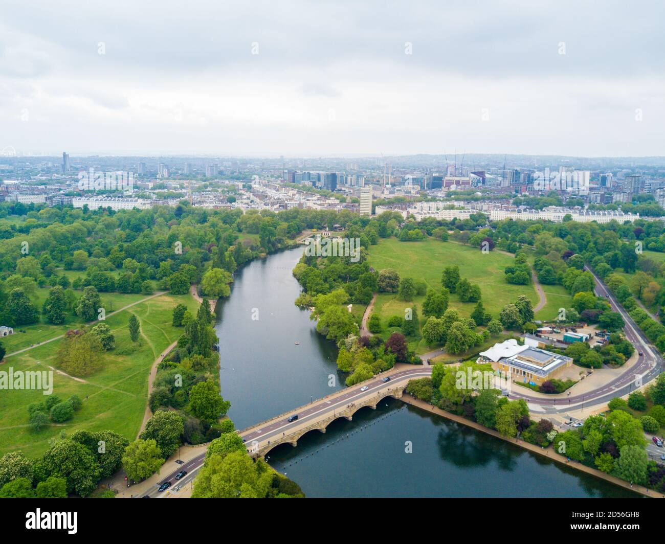 Beautiful aerial view of Hyde Park in London Stock Photo - Alamy