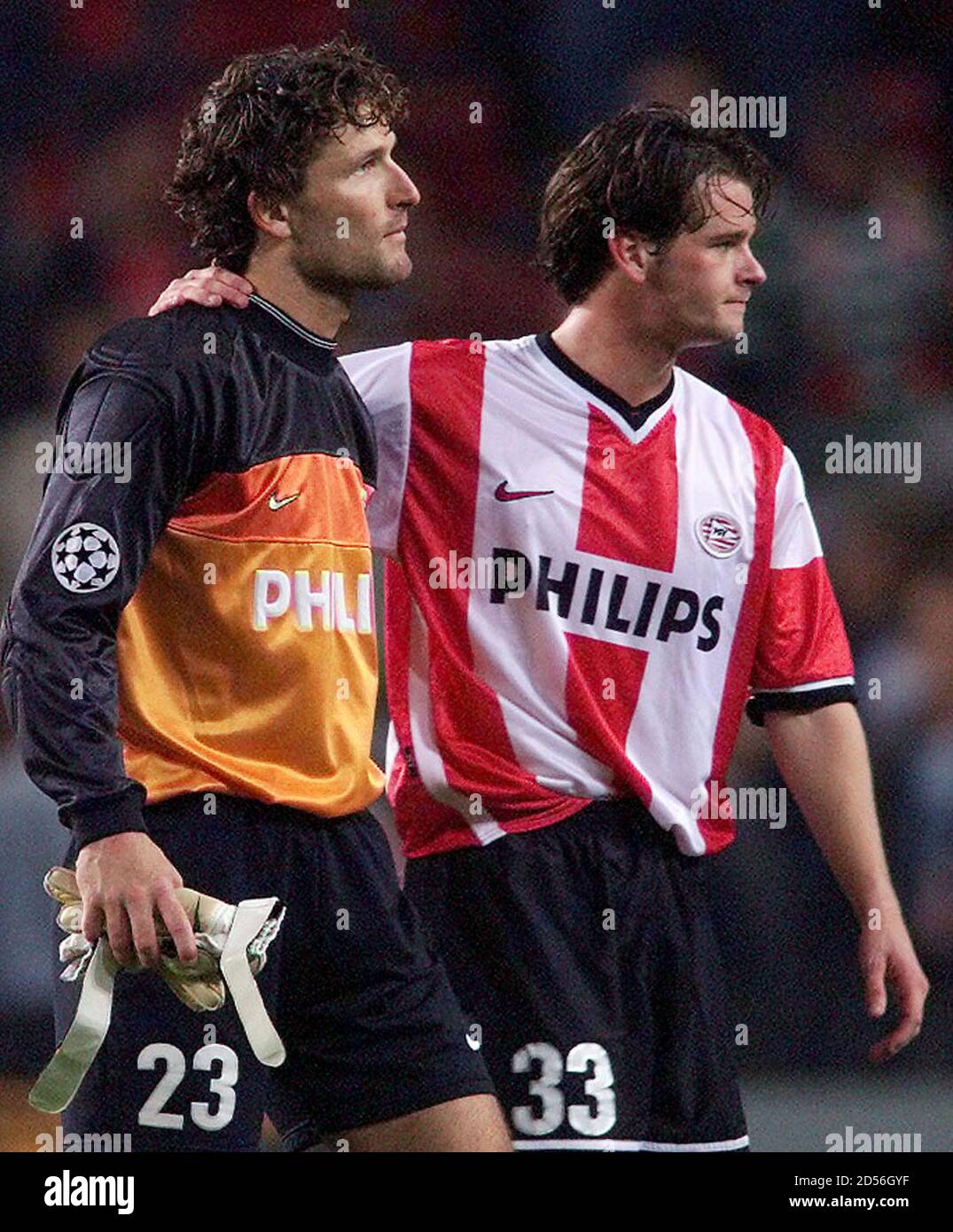 Psv Eindhoven Defender Dirkx Wielaert Comforts Goalie Waterreus After Loosing From Glasgow Rangers In Eindhoven Psv Eindhoven Defender Rob Wielaert R Comforts Goalkeeper Ronald Waterreus After The Team Lost Their Group F Psv Eindhoven Defender Dirkx Wielaert Comforts Goalie Waterreus After Loosing From Glasgow Rangers In Eindhoven Psv Eindhoven Defender Rob Wielaert R Comforts Goalkeeper Ronald Waterreus After The Team Lost Their Group F