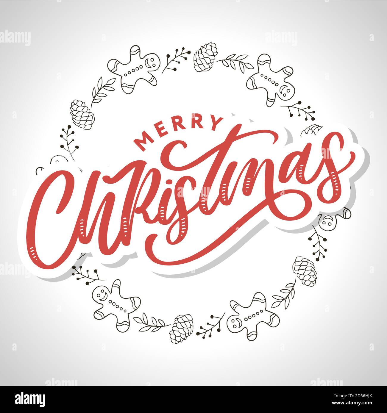 Merry christmas 2021 Beautiful greeting card poster with calligraphy