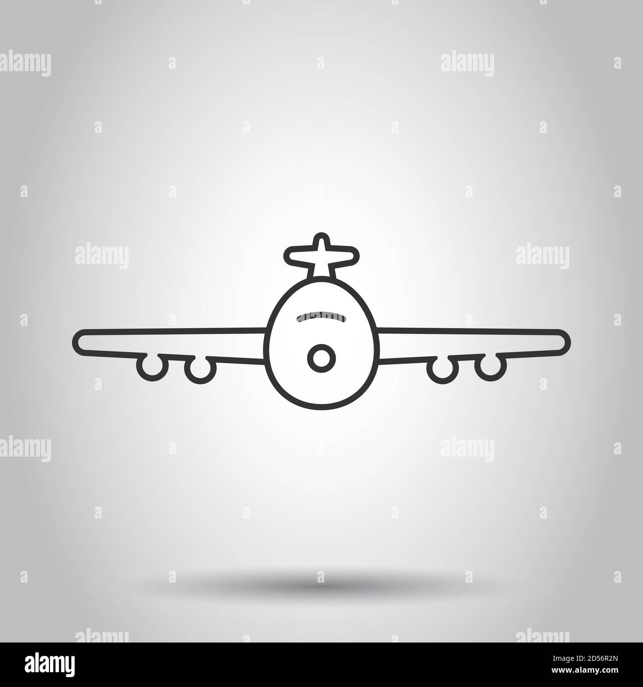 Plane icon in flat style. Airplane vector illustration on white ...