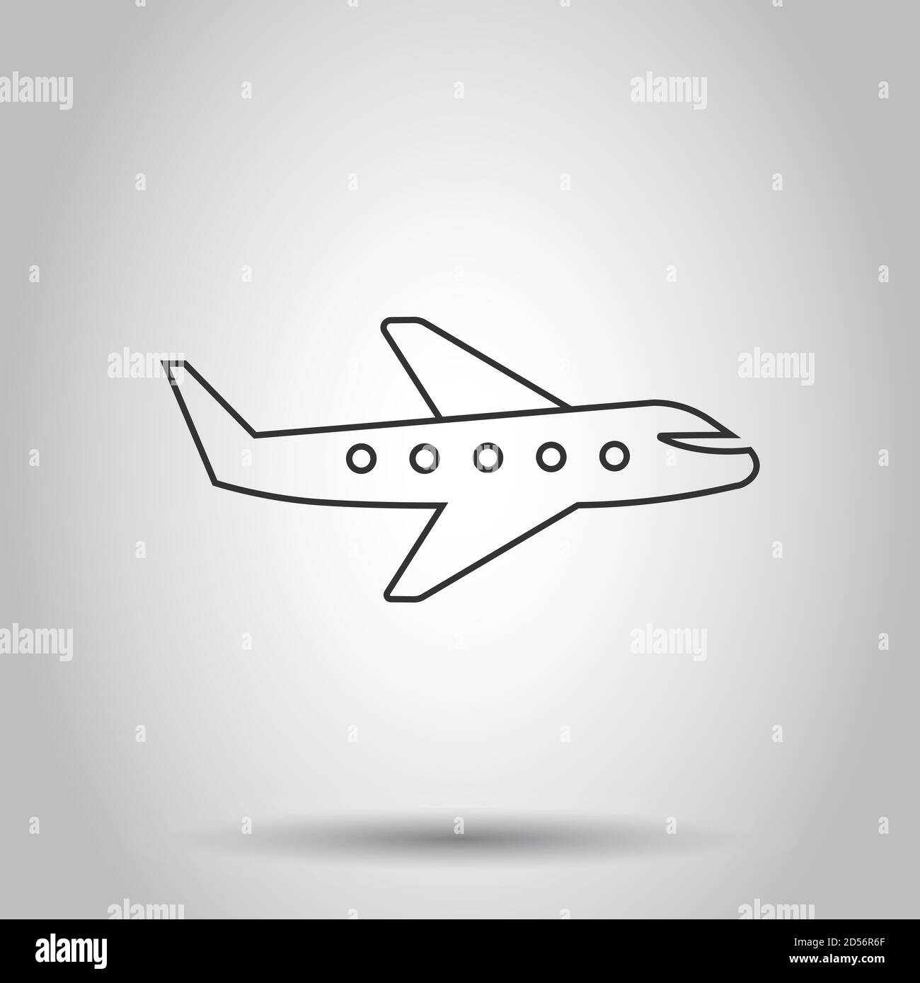 Plane icon in flat style. Airplane vector illustration on white ...