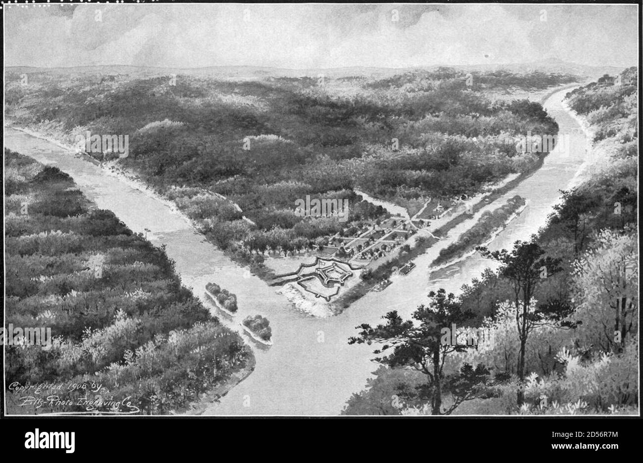 Fort Pitt, Pennsylvania, 1759 Stock Photo