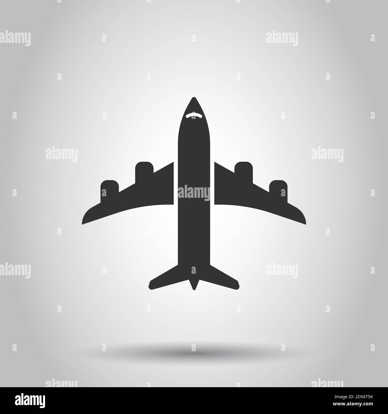 Plane icon in flat style. Airplane vector illustration on white ...