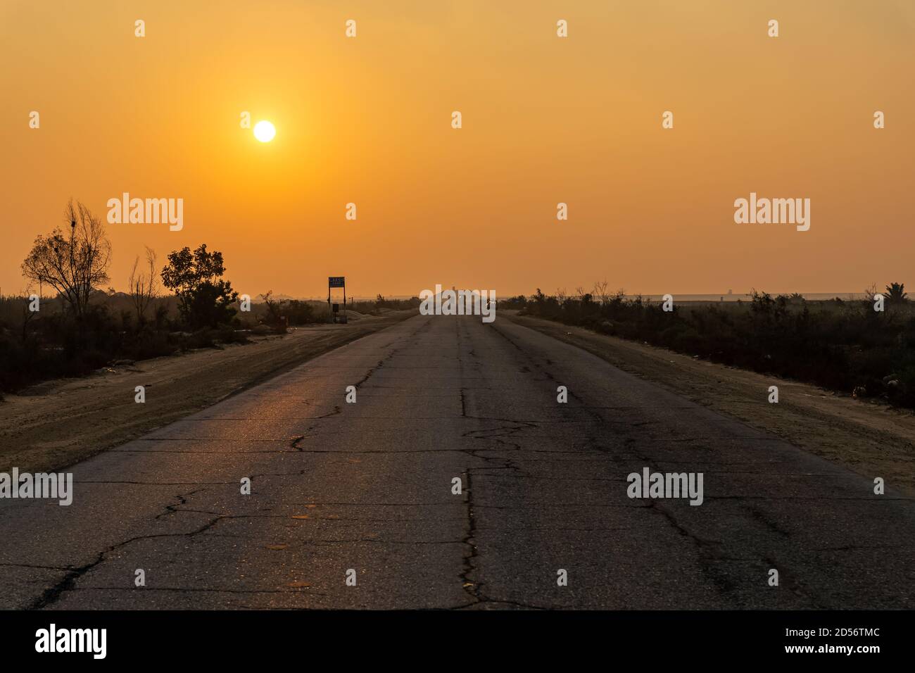Beautiful Sunrise view at desert Dammam Saudi Arabia Stock Photo
