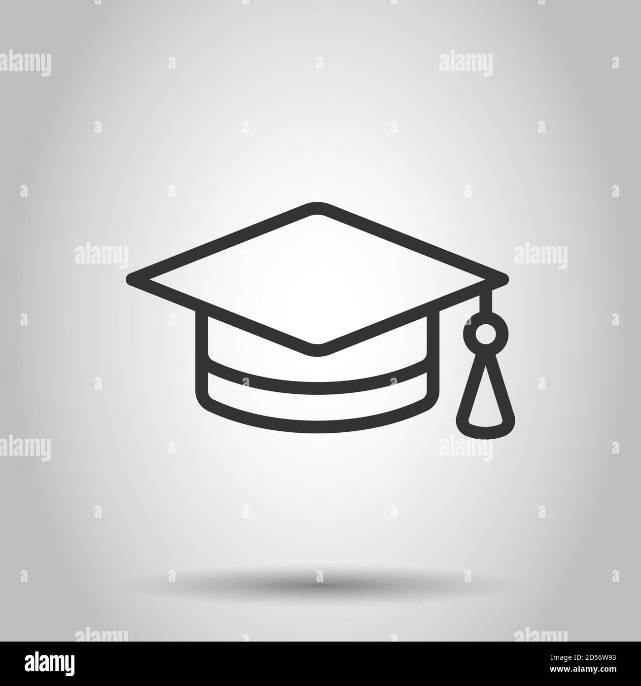 Graduation Hat Icon In Flat Style Student Cap Vector Illustration On White Isolated Background University Business Concept Stock Vector Image Art Alamy