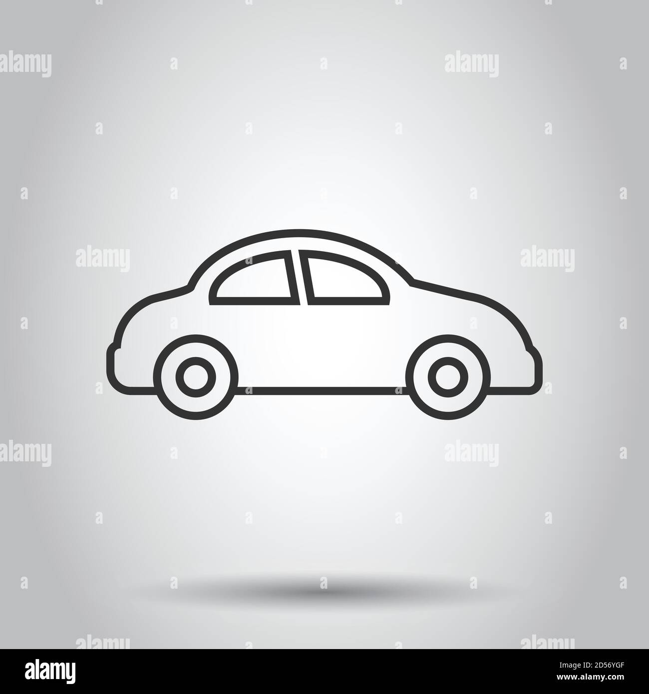 Car icon in flat style. Automobile vehicle vector illustration on white ...