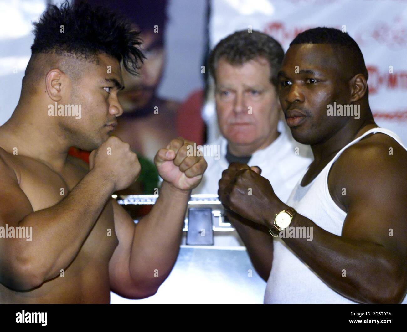 David Tua Of New Zealand L And Robert Daniels Of Miami Florida Pose After An Official Weigh In At The Regent Las Vegas July 19 In Las Vegas Tua Who Holds The David Tua Of New Zealand L And Robert Daniels Of Miami Florida Pose After An Official Weigh In At The Regent Las Vegas July 19 In Las Vegas Tua Who Holds The