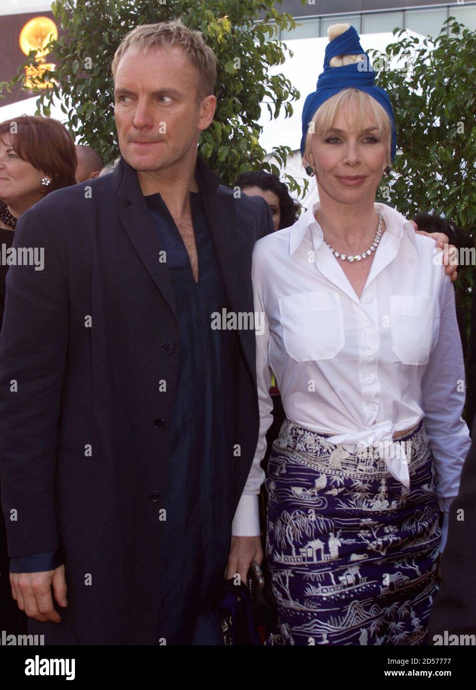 Singer Sting And Wife Trudie Styler Arrive At The 42nd Annual Grammy 