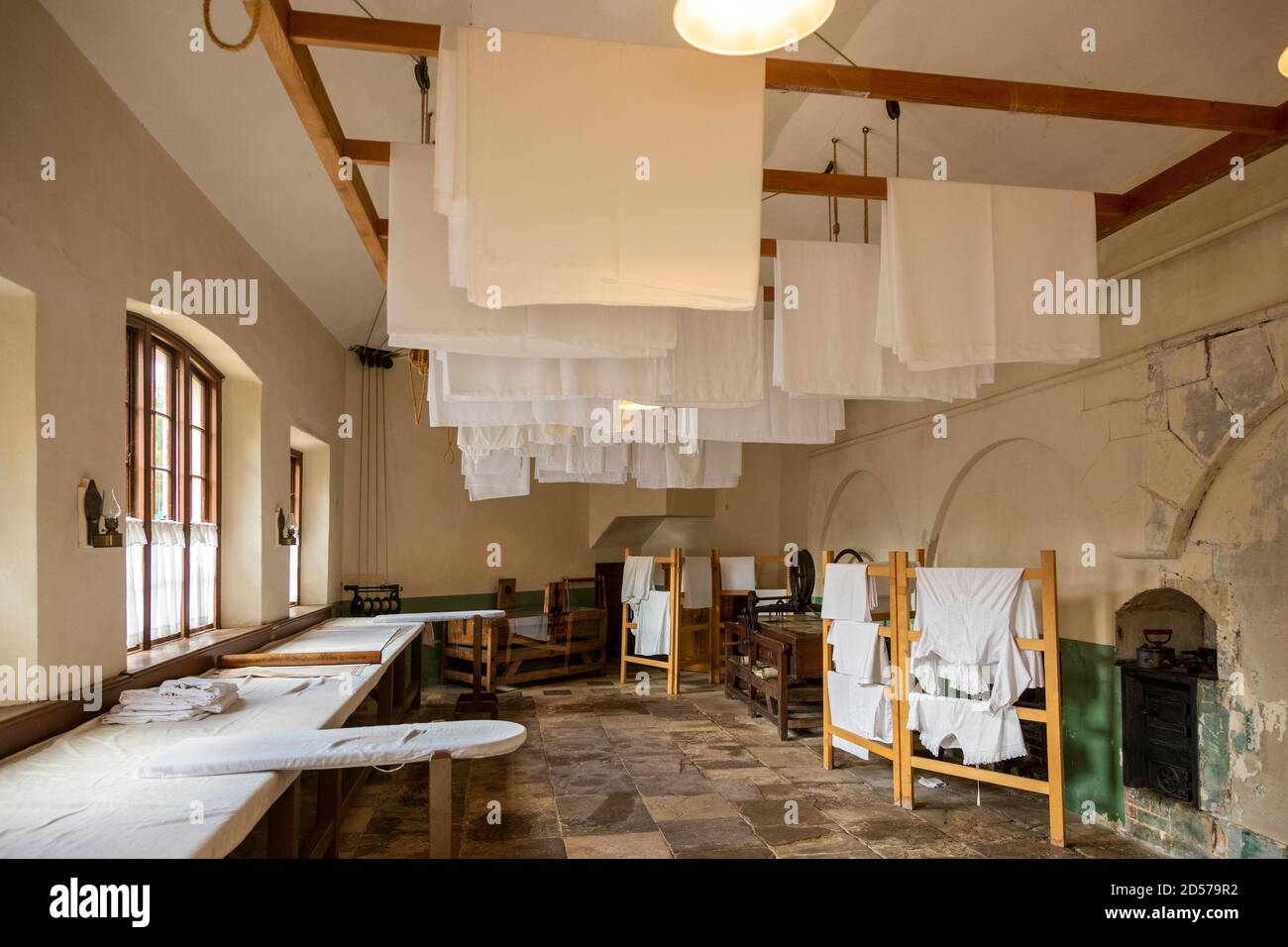 Inside the Victorian laundry at Audley End House, Saffron Walden, Essex, England, UK Stock Photo