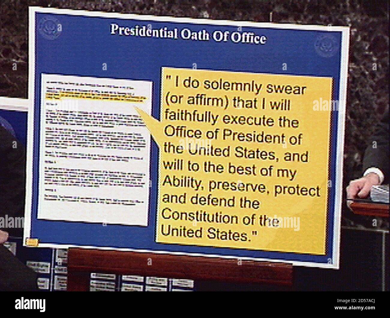 A Visual Displayed By Representative Ed Bryant In His Opening Statement During The Impeachment Hearing January 14 Shows The Oath Of Office President Clinton Recited When He Was Sworn In As President A Visual Displayed By Representative Ed Bryant In His Opening Statement During The Impeachment Hearing January 14 Shows The Oath Of Office President Clinton Recited When He Was Sworn In As President