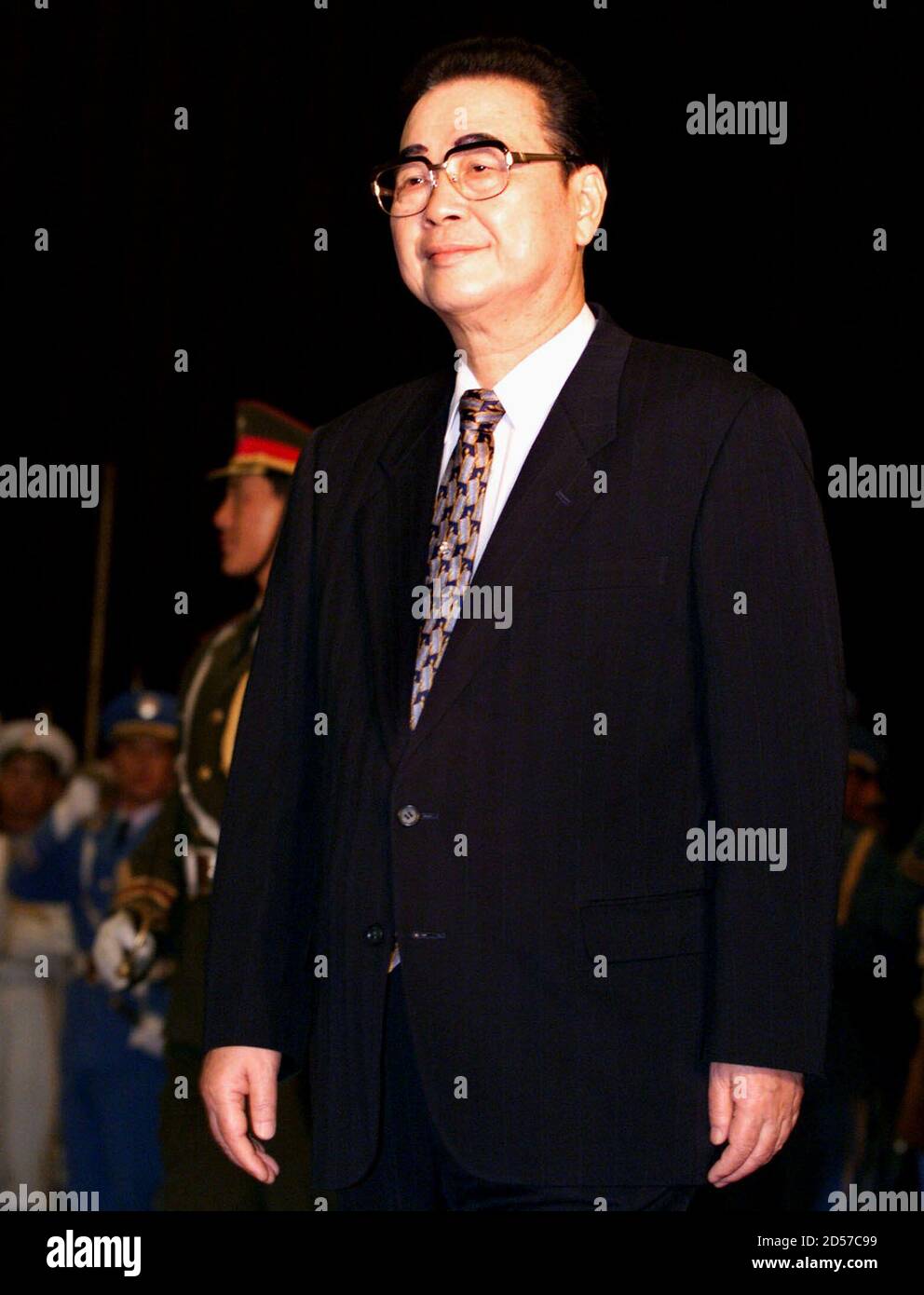 Li Peng Chairman Of China S National People S Congress Or Parliament Arrives At The Great Hall Of The People In Beijing To Hold A Welcoming Ceremony For Kim Yong Nam Head Of North Korea S