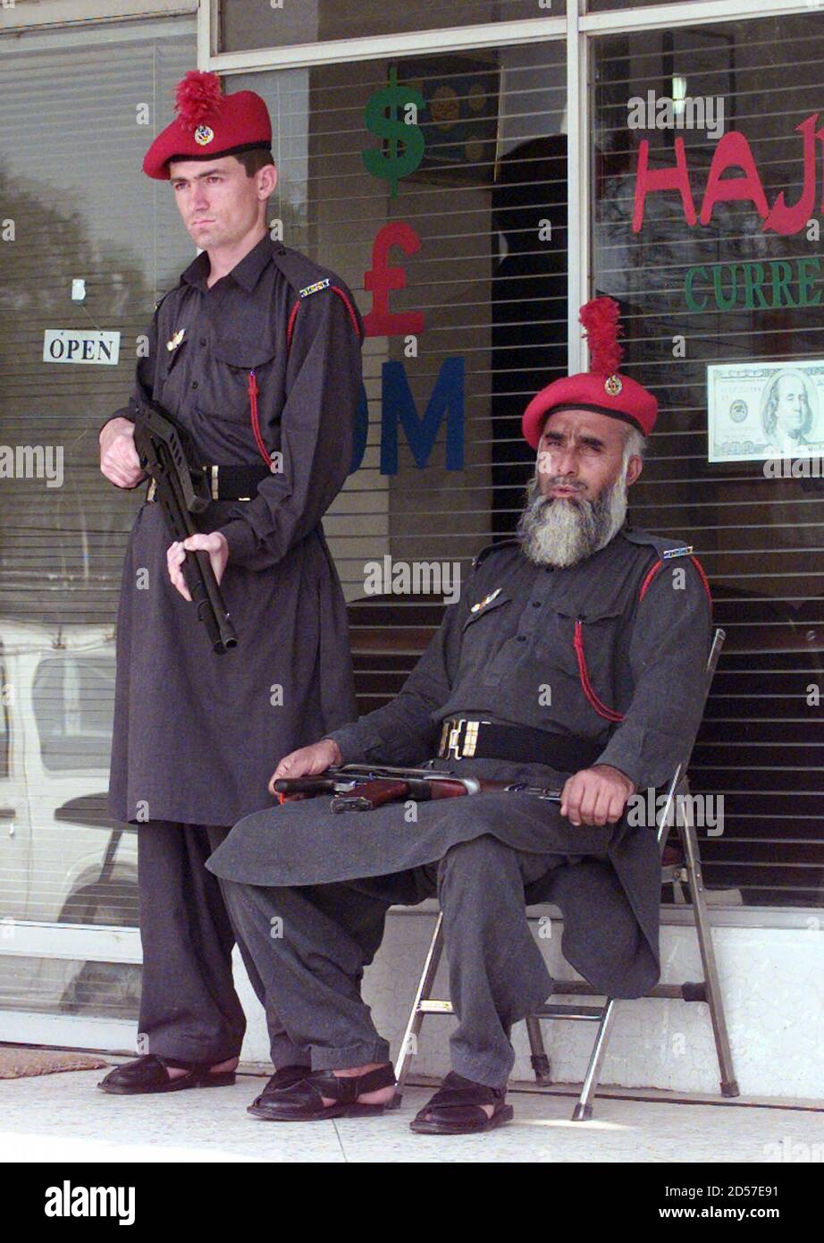 Shop security guard close High 